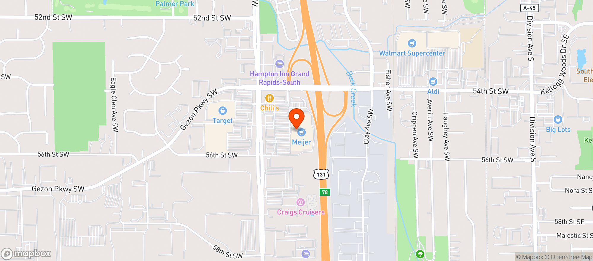 Map showing Meijer