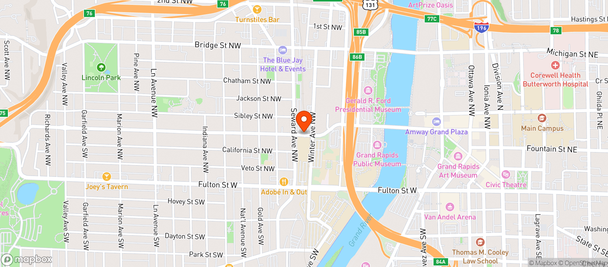 Map showing Mega Bev