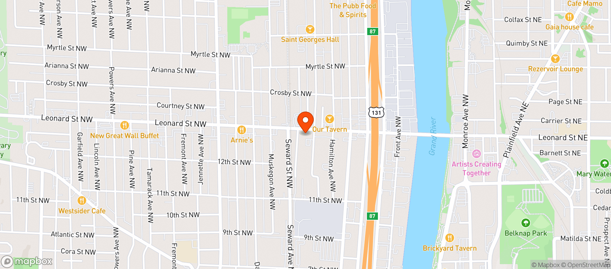 Map showing The Comedy Project