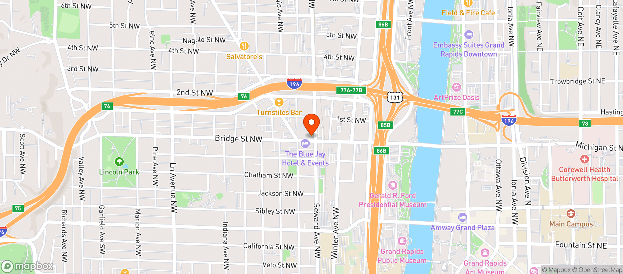 Map showing Meijer