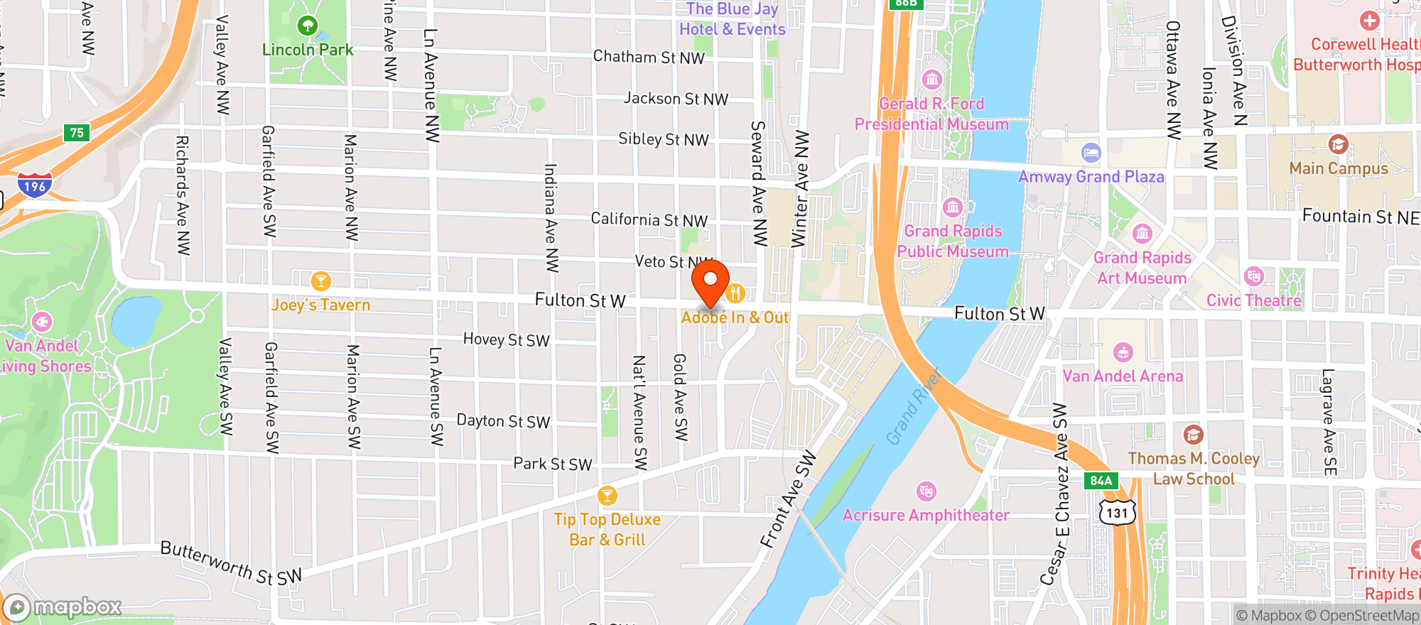 Map showing Vito's Pizza