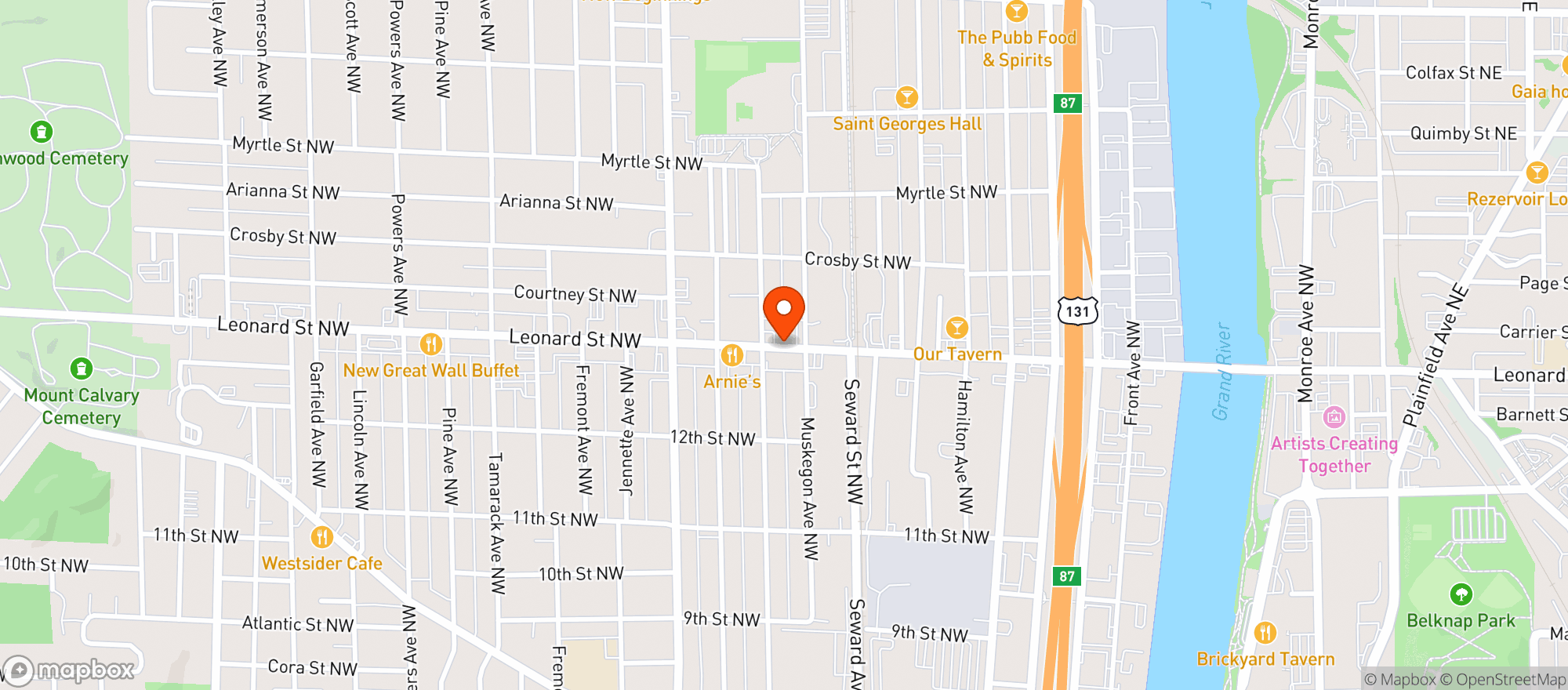 Map showing Ralphs Food Market