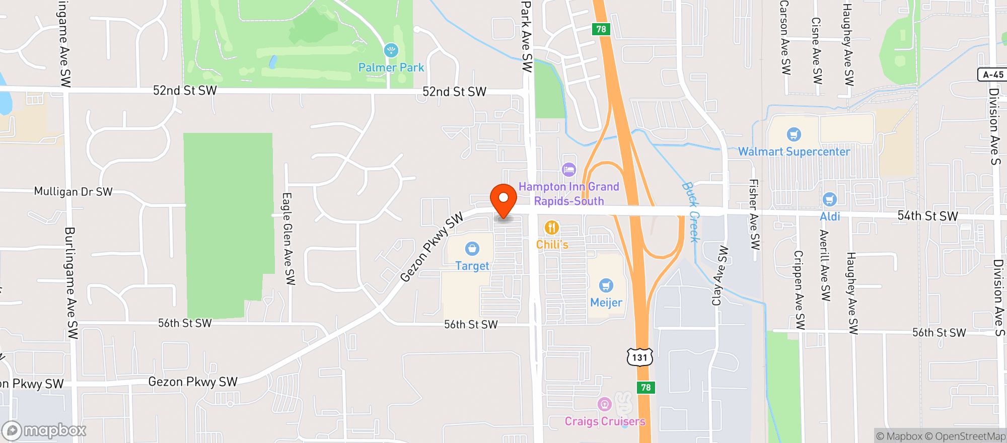 Map showing Target