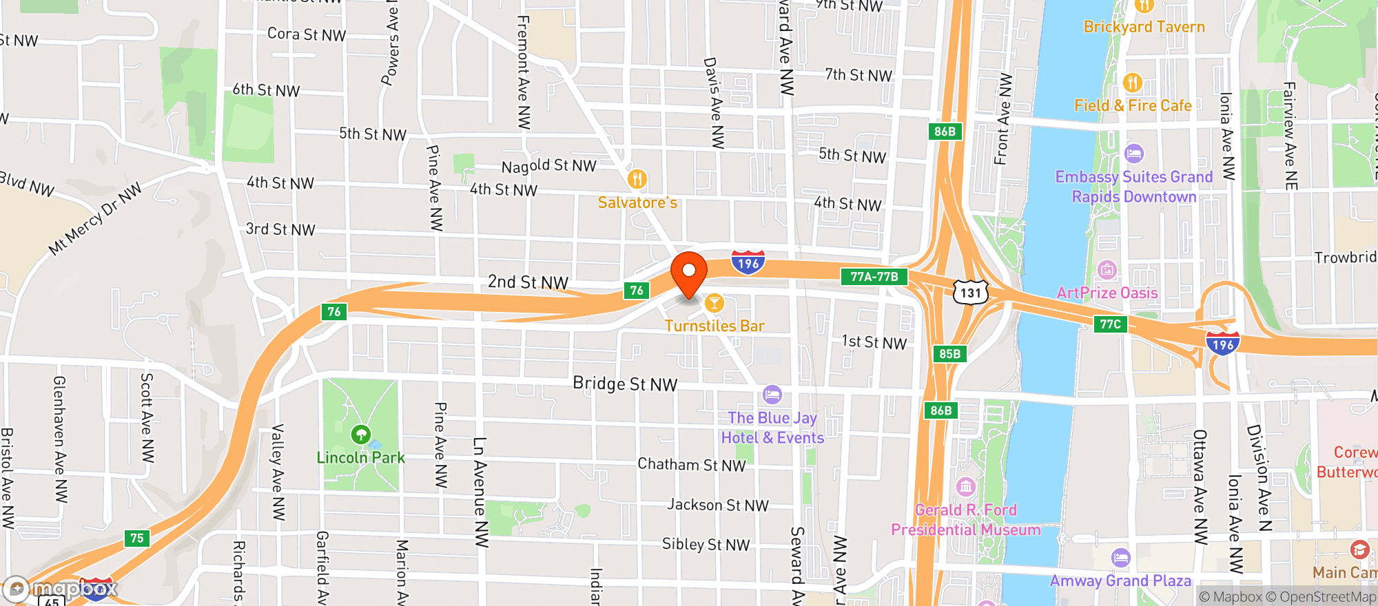 Map showing Clique Lane