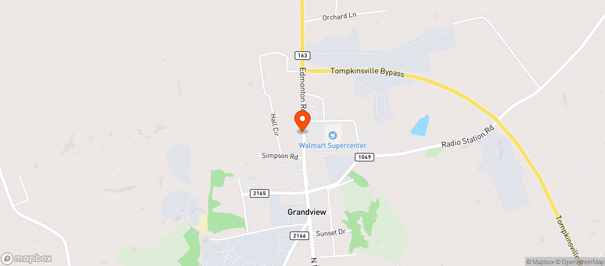 Map showing Walmart Supercenter