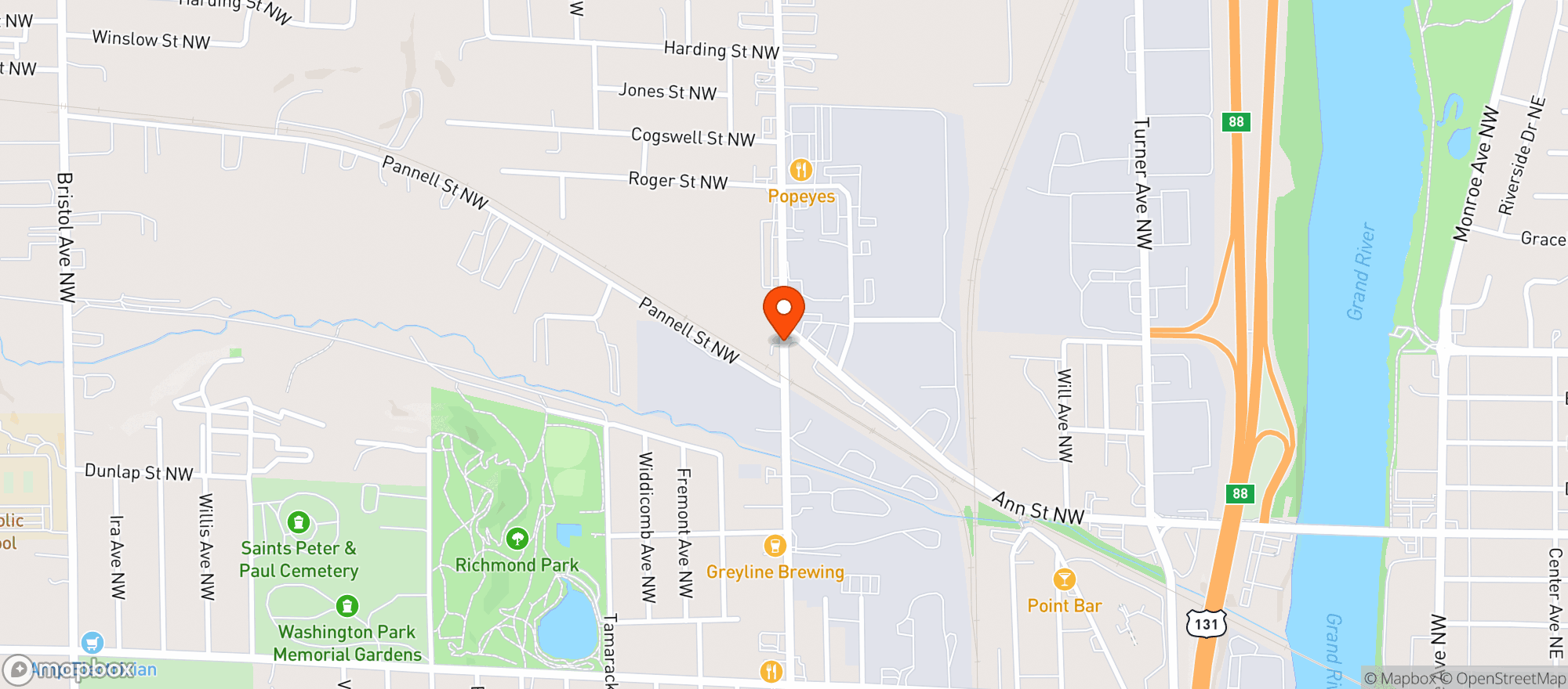 Map showing Buffalo Wild Wings - #315 Alpine
