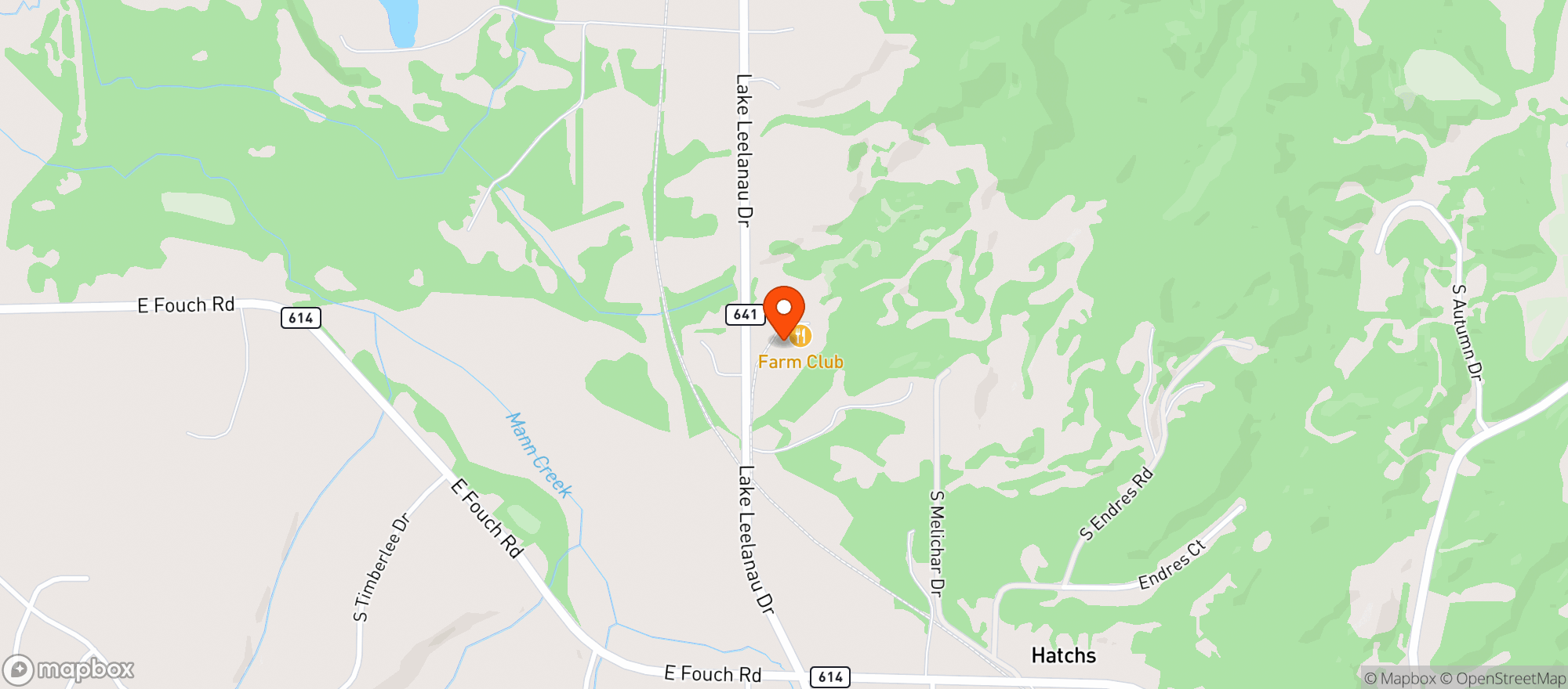 Map showing Farm Club: Restaurant, Farm Market & Brewery