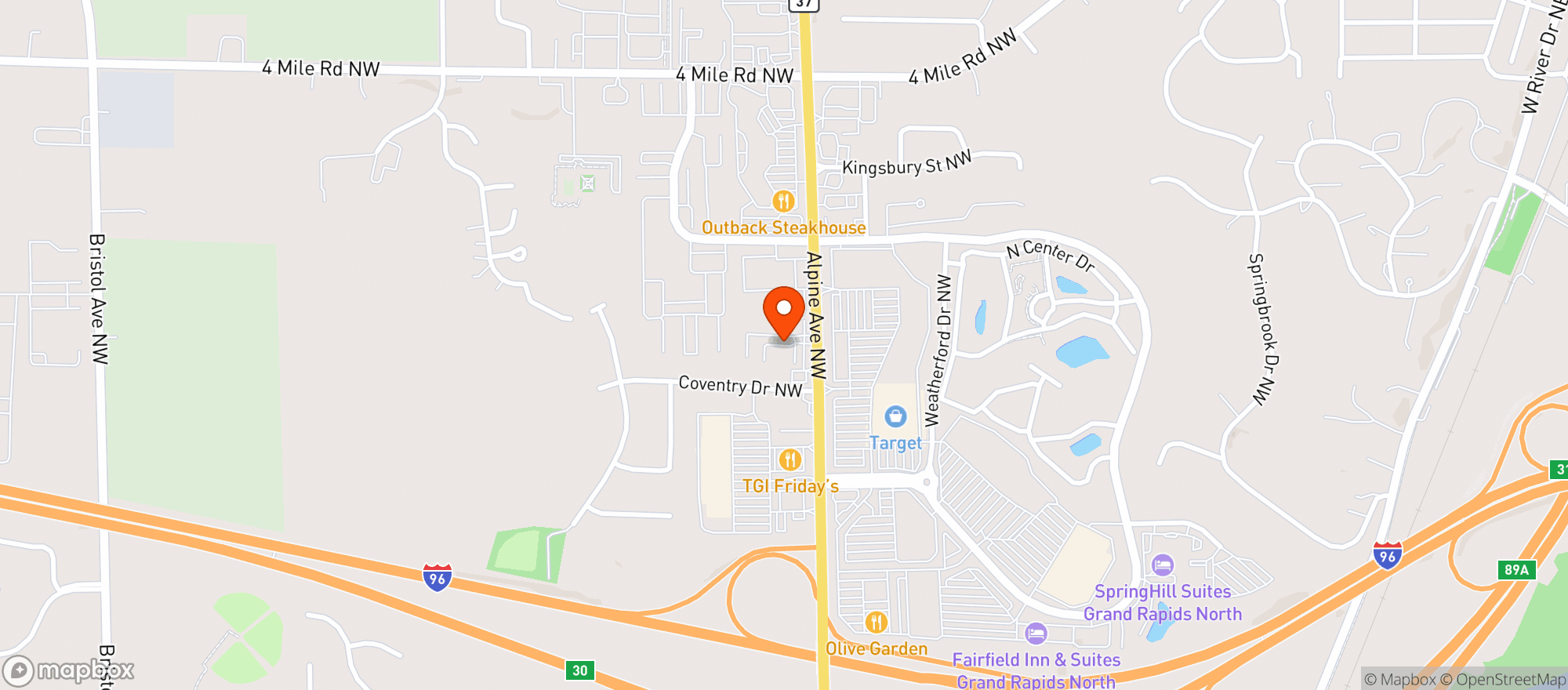 Map showing Vitamin Shoppe - Walker