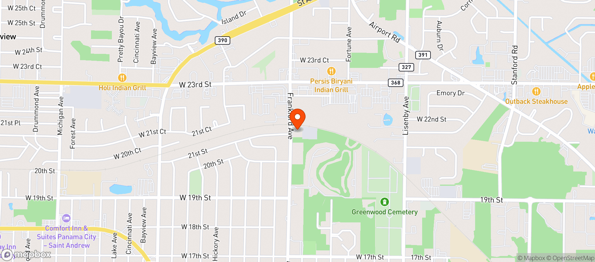 Map showing Vj Food Mart