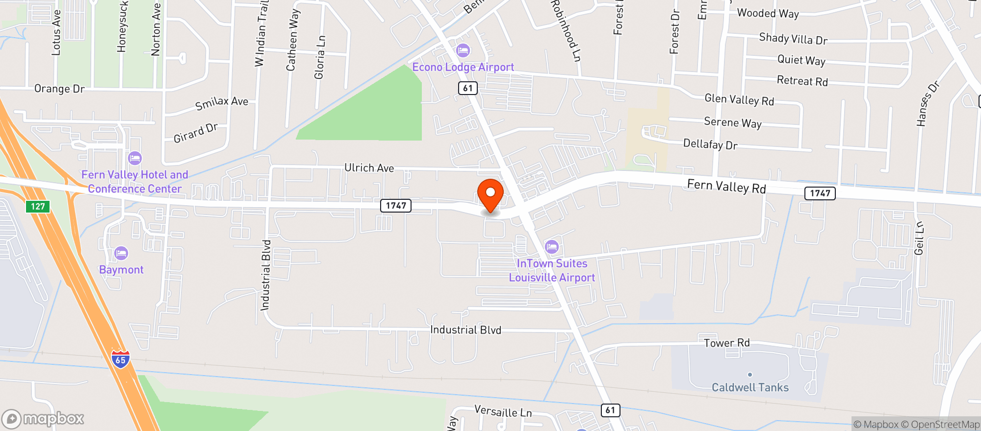 Map showing LIQUOR BARN