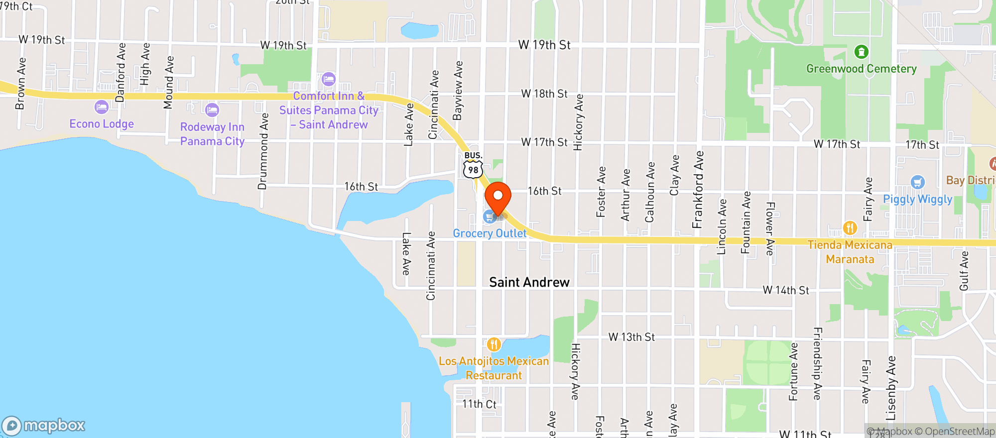 Map showing Grocery Outlet #7705