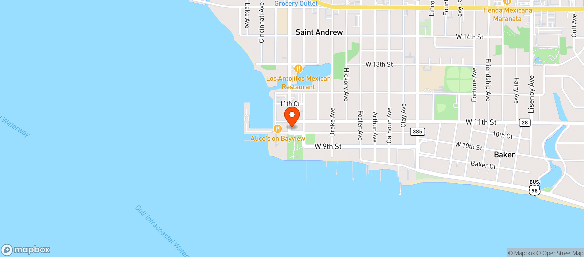 Map showing Knot Rite Taproom