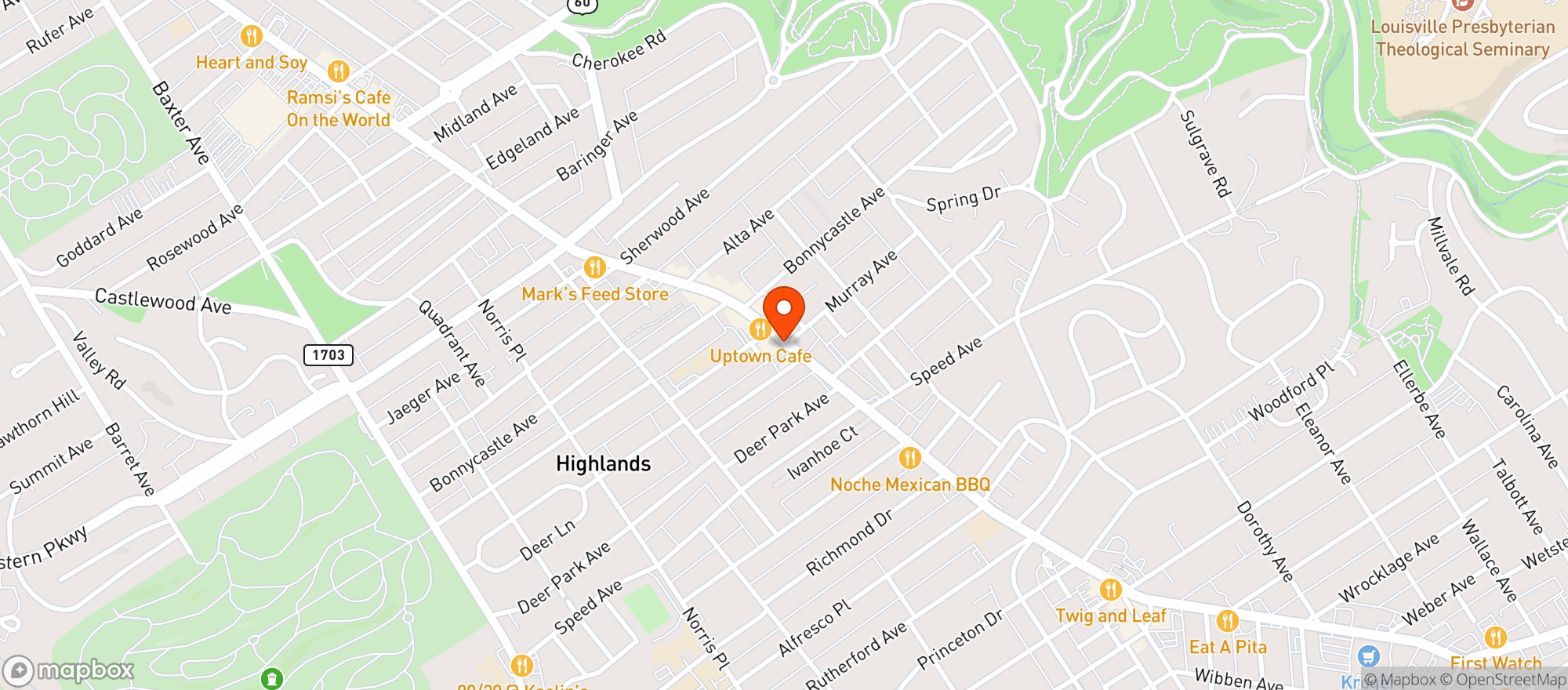 Map showing Wild Ginger Bistro