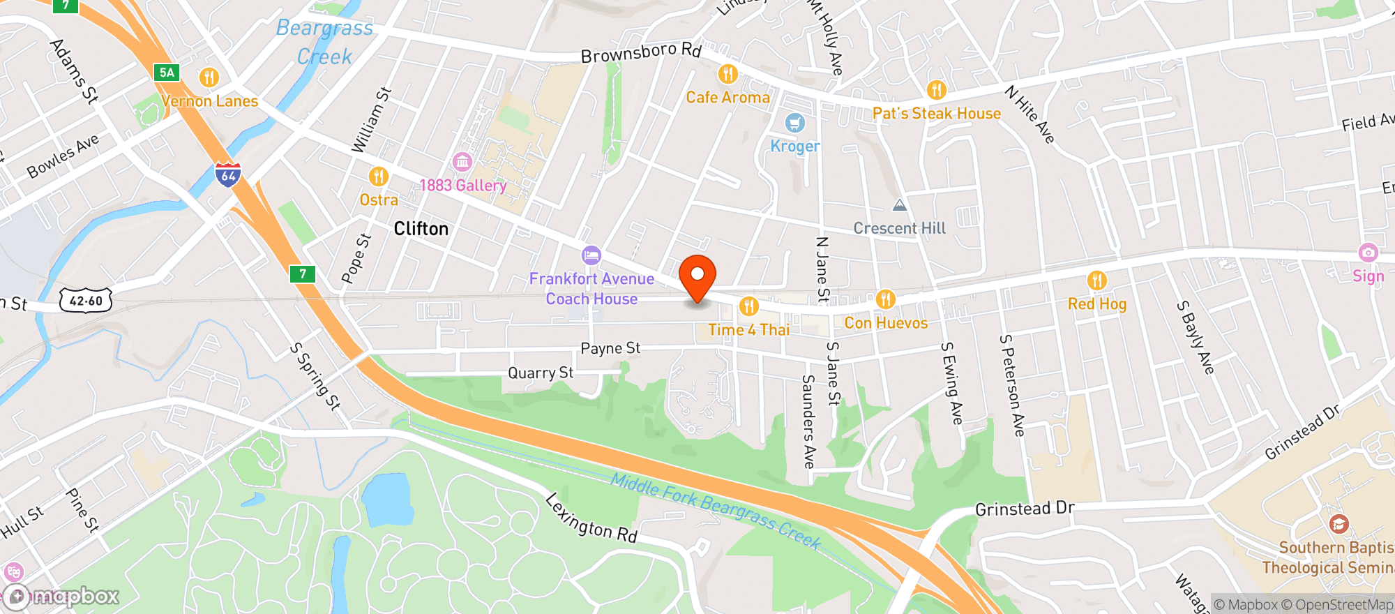 Map showing Gallant Fox Brewing