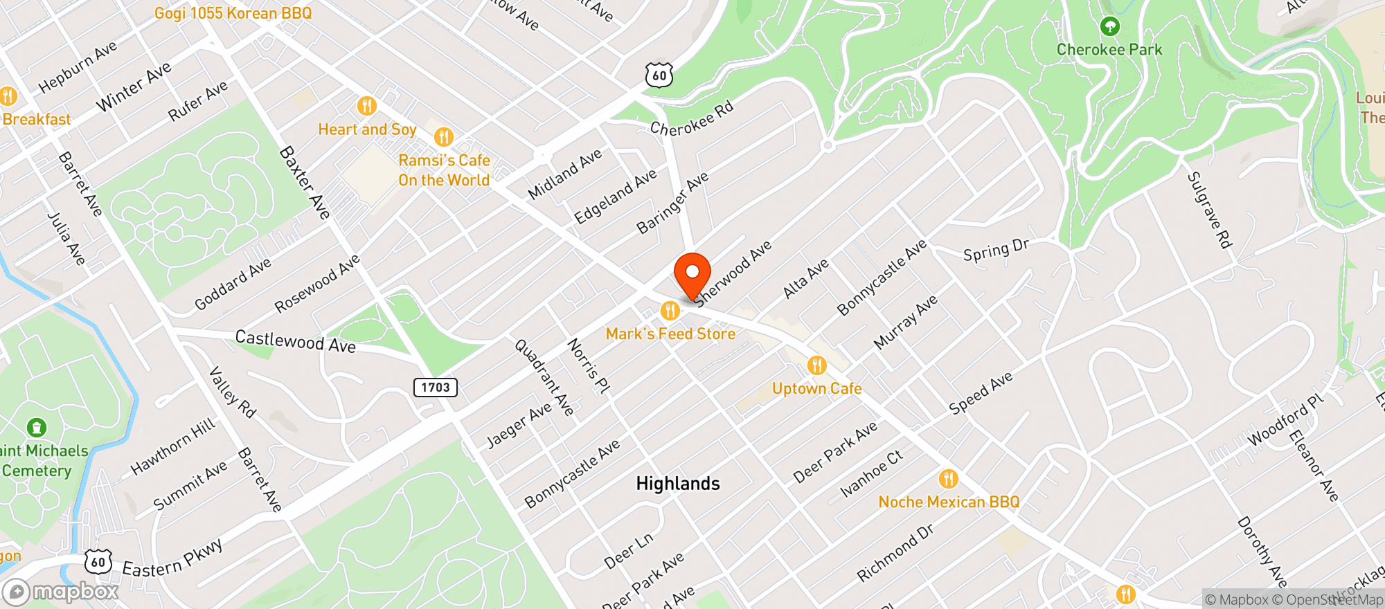 Map showing Old Town Liquors