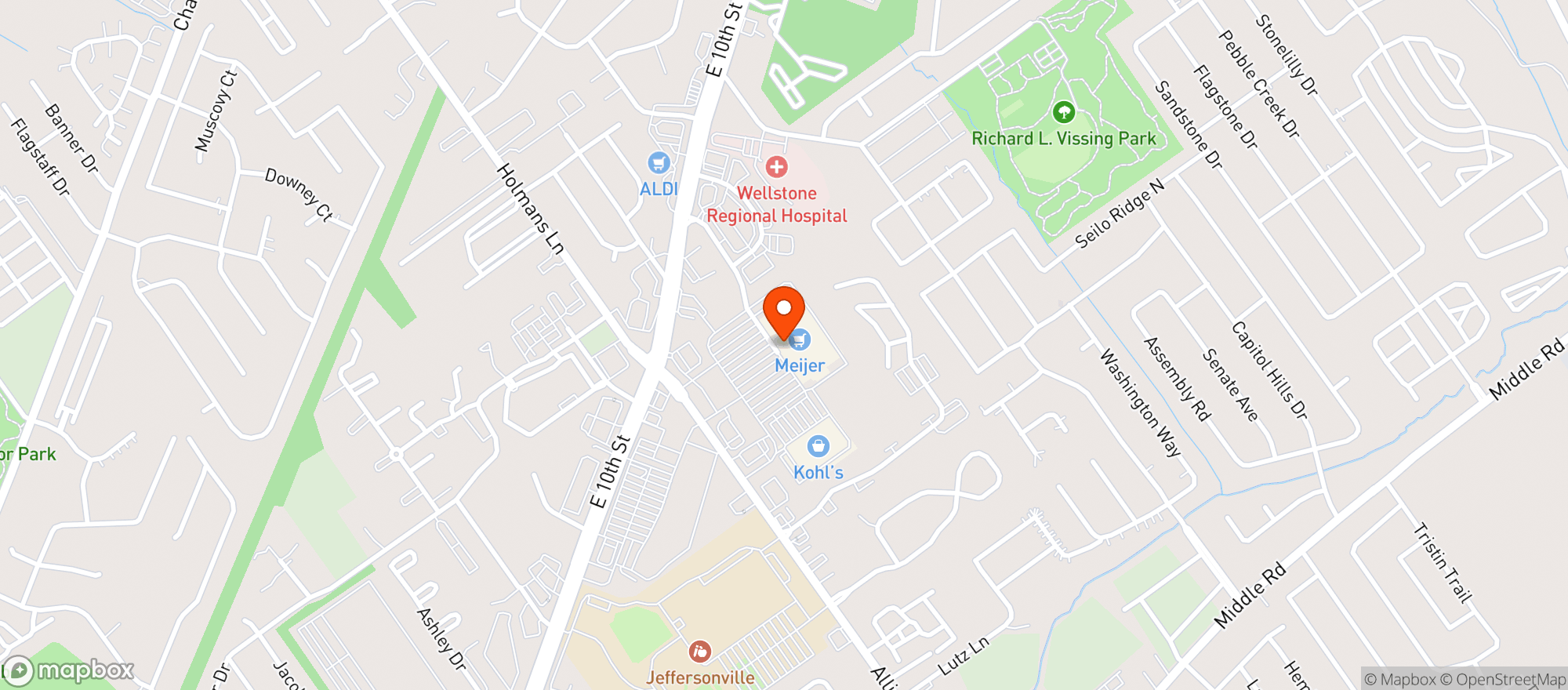 Map showing Meijer