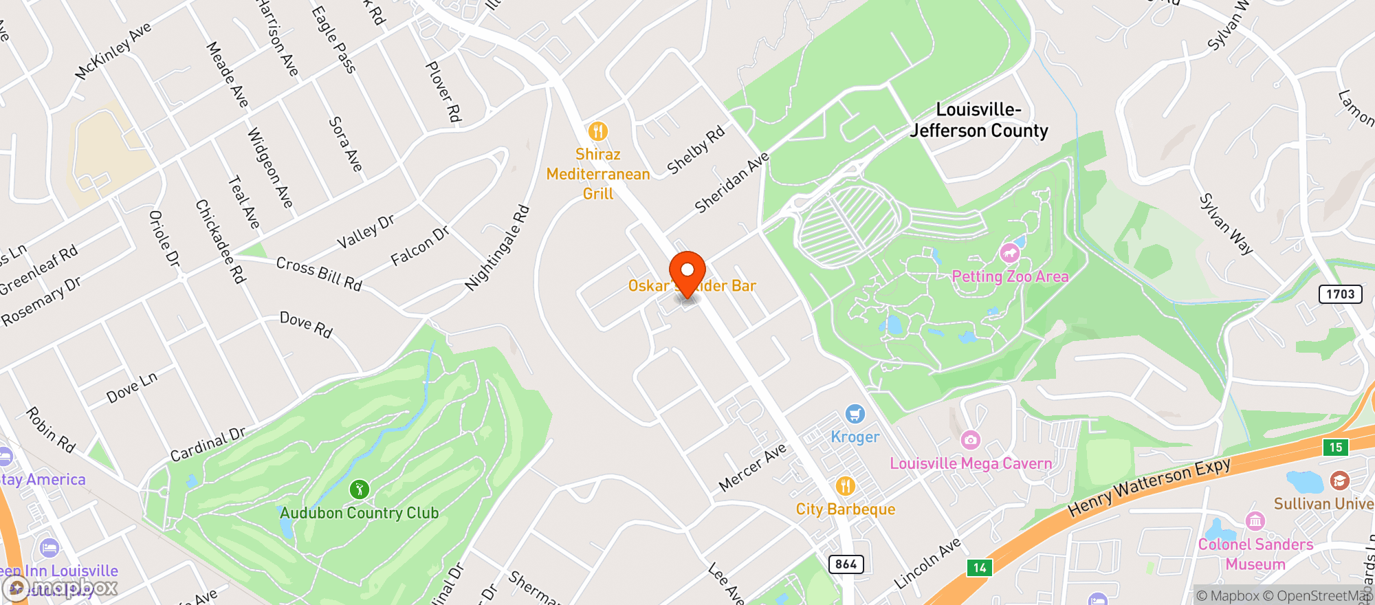 Map showing Our Place Liquors