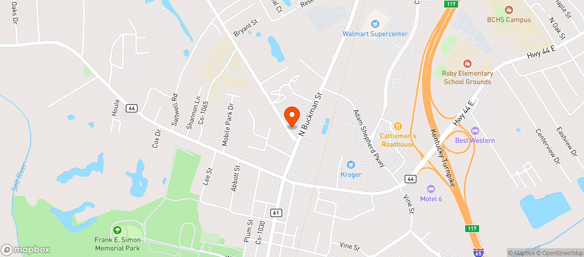 Map showing City Liquors