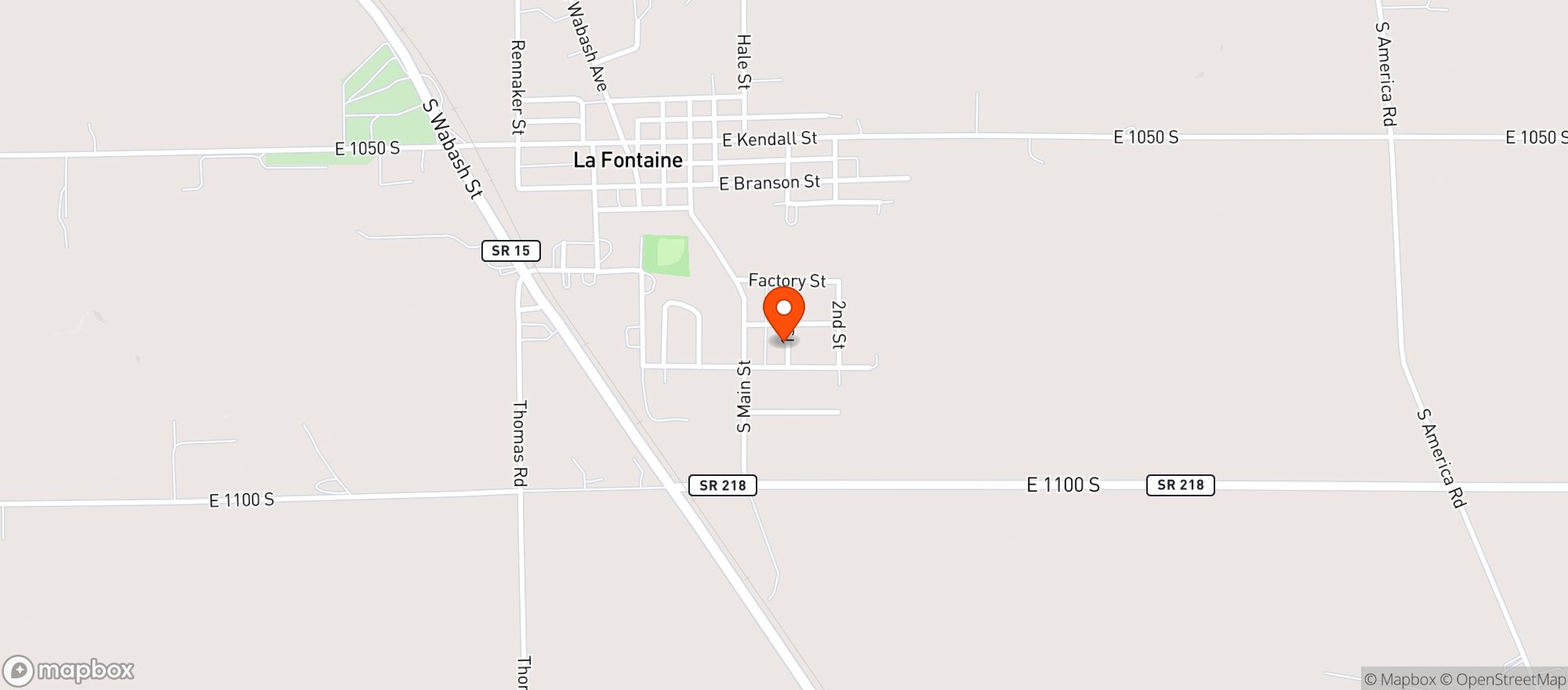 Map showing Pooles Meat Market