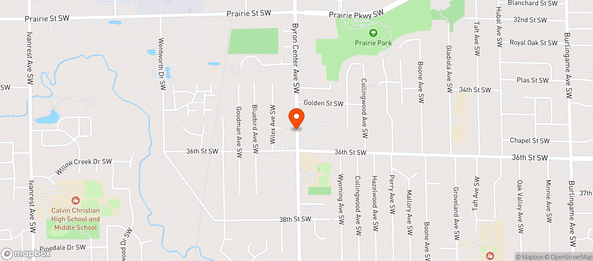 Map showing R & S Party Store