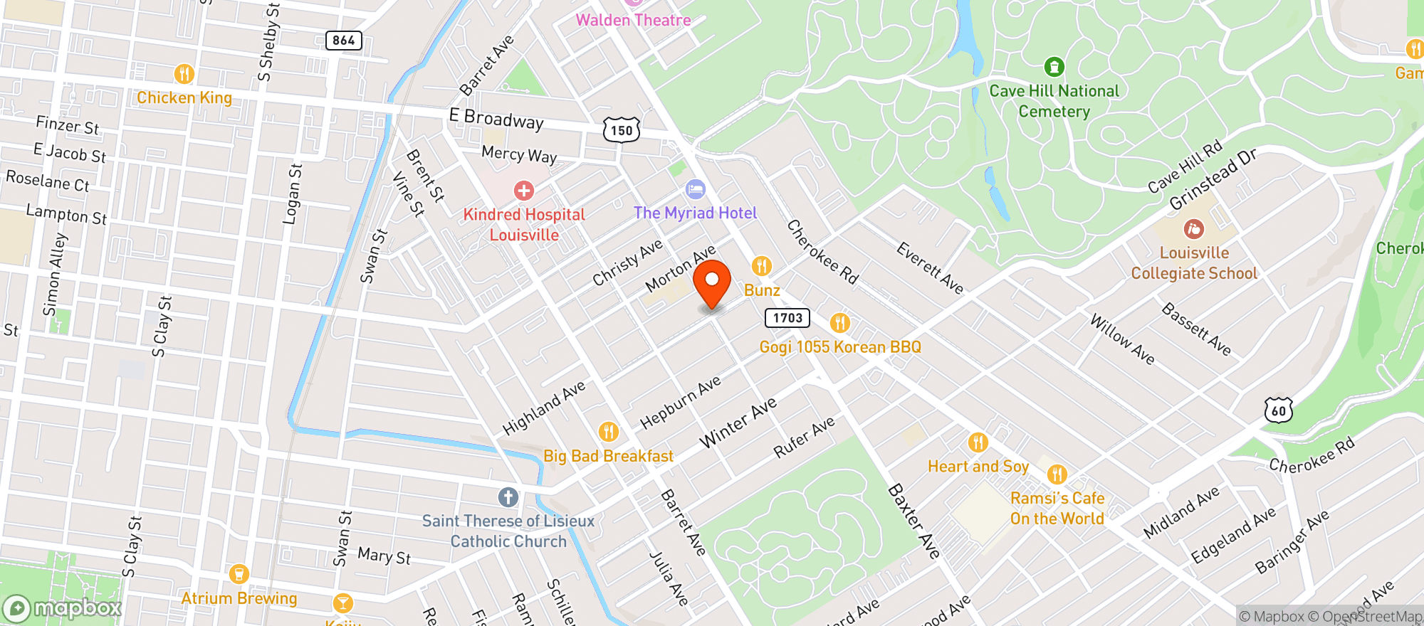 Map showing Epiphany