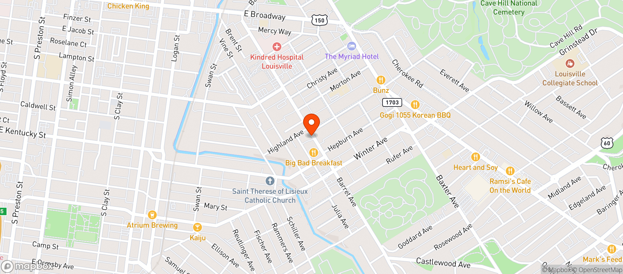 Map showing Glow Worm Play Cafe
