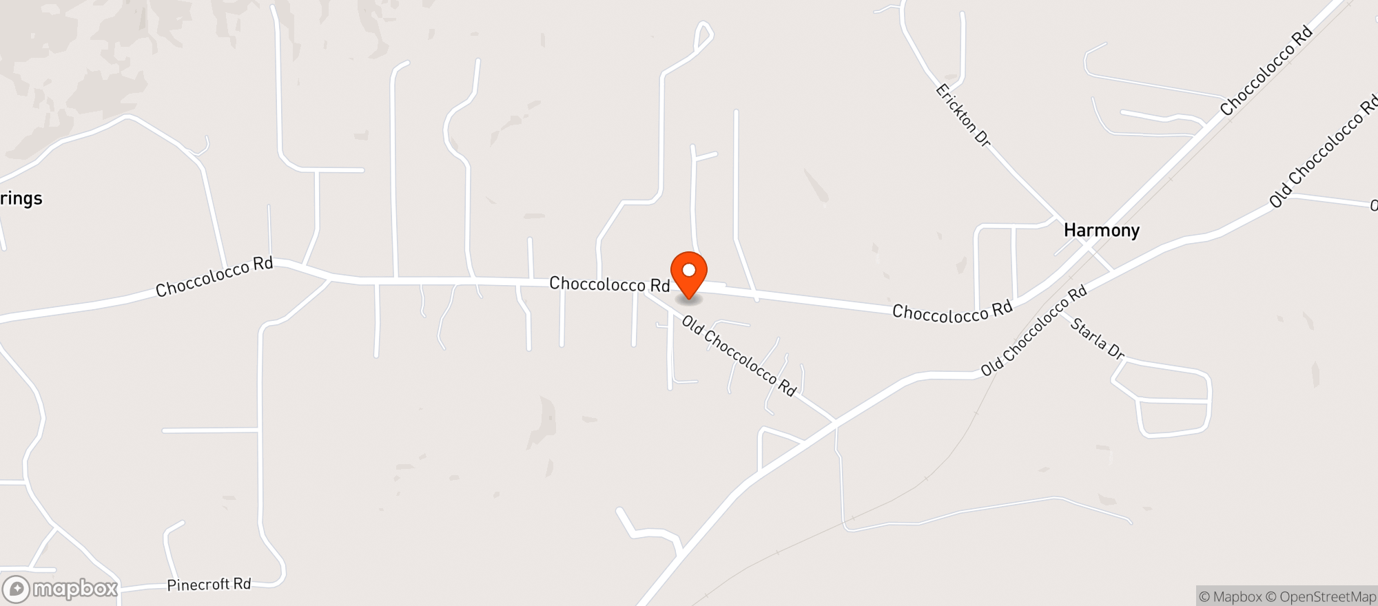 Map showing Choccolocco Food Mart