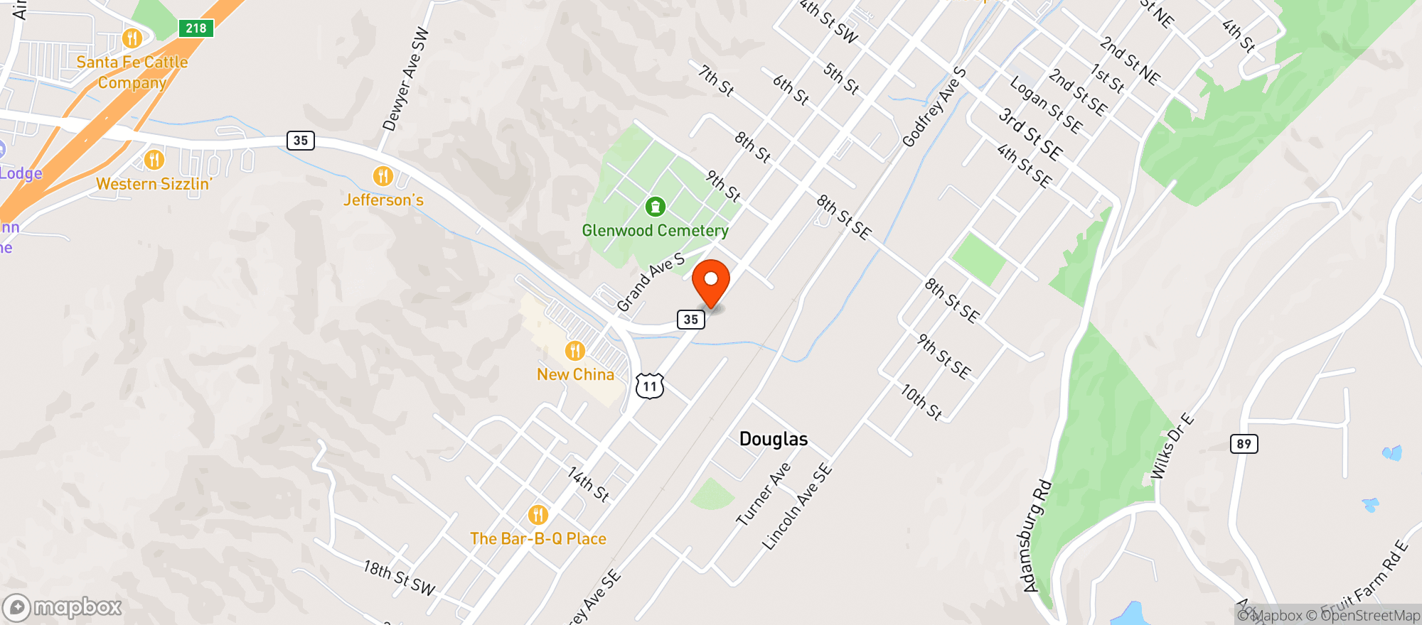 Map showing Food City