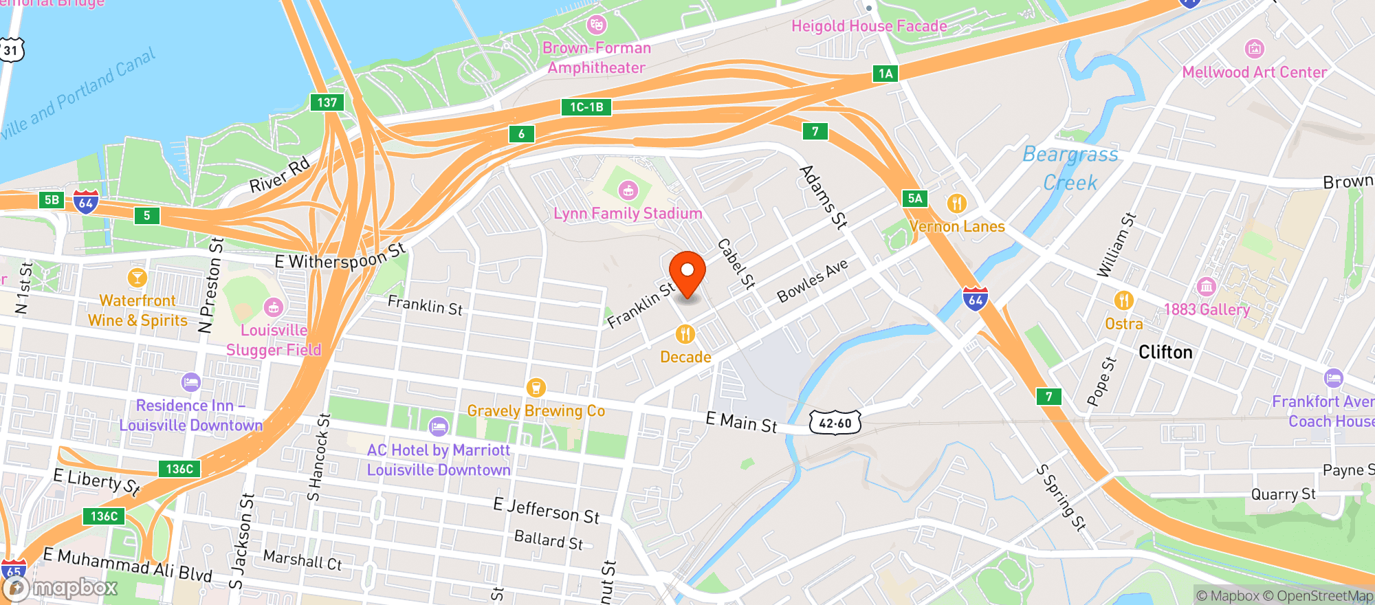 Map showing Play Dance Bar