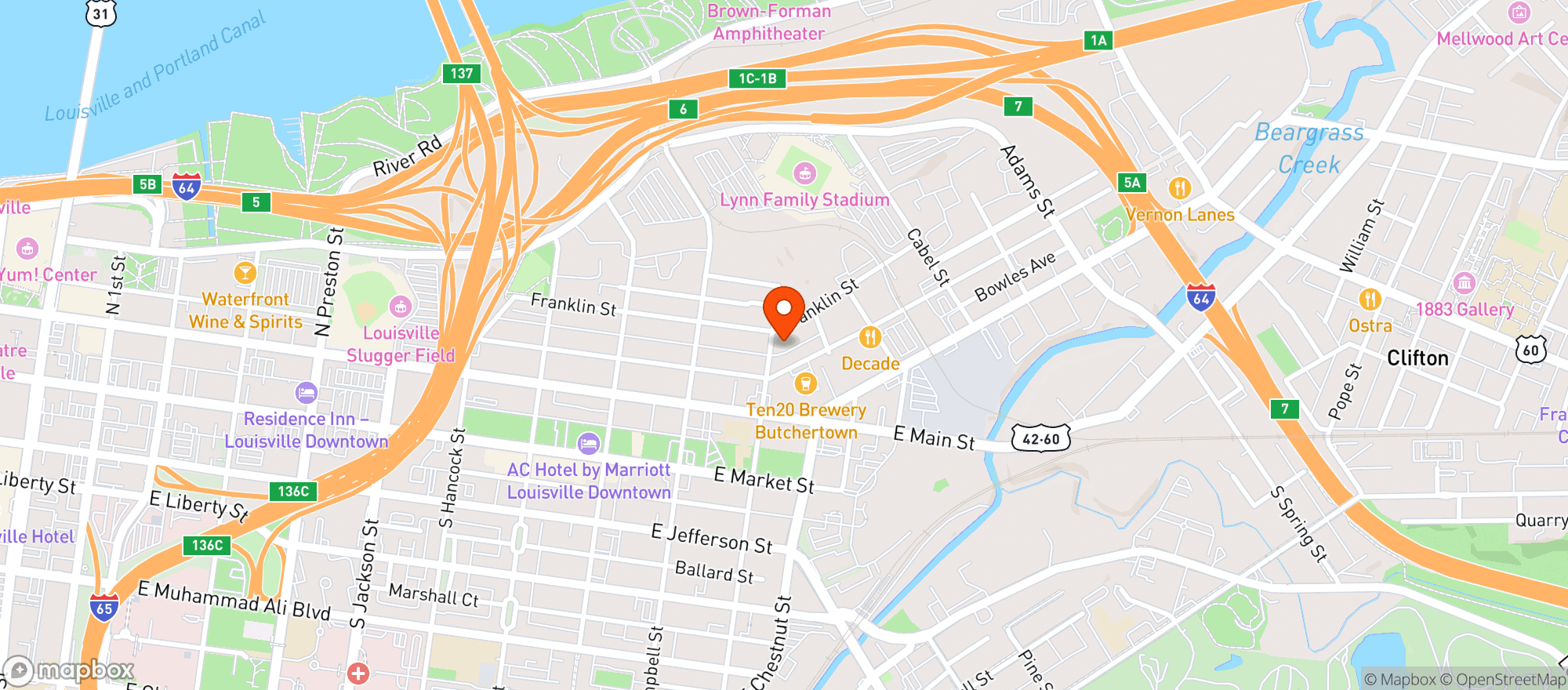 Map showing Naive Kitchen + Bar