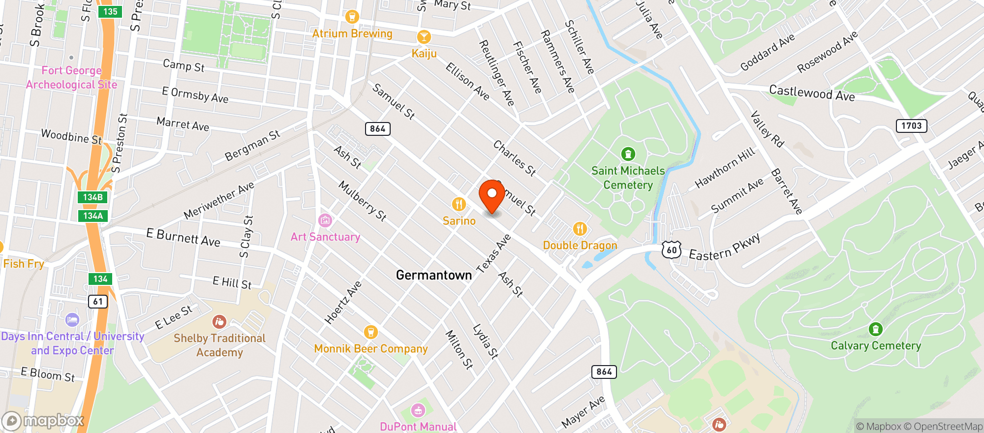 Map showing The Pearl
