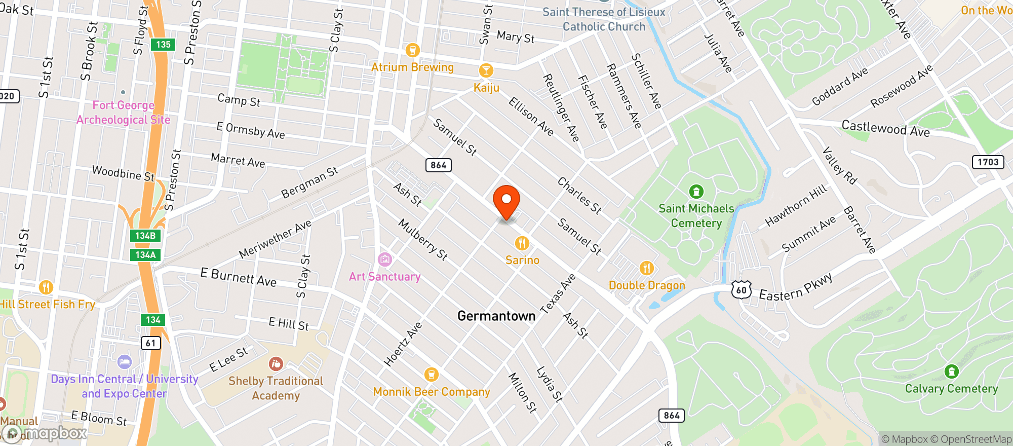 Map showing Breakfast Af LLC