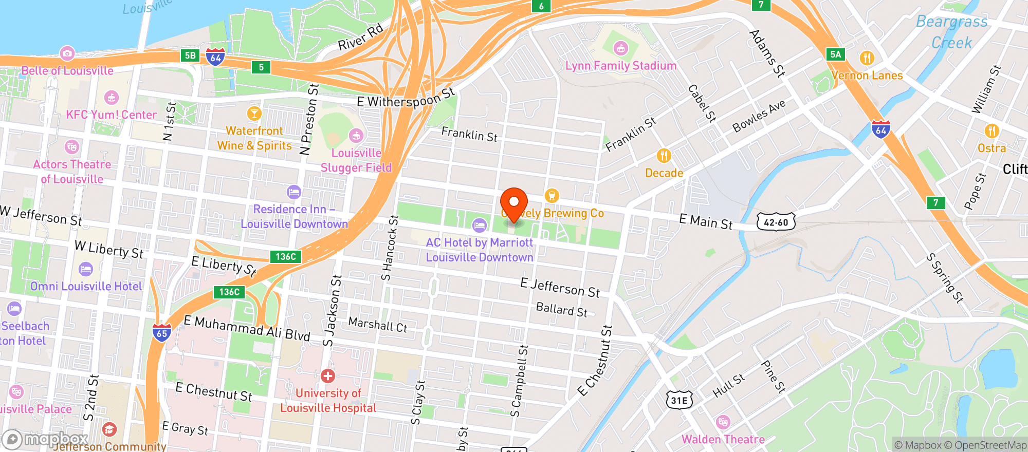 Map showing Seven