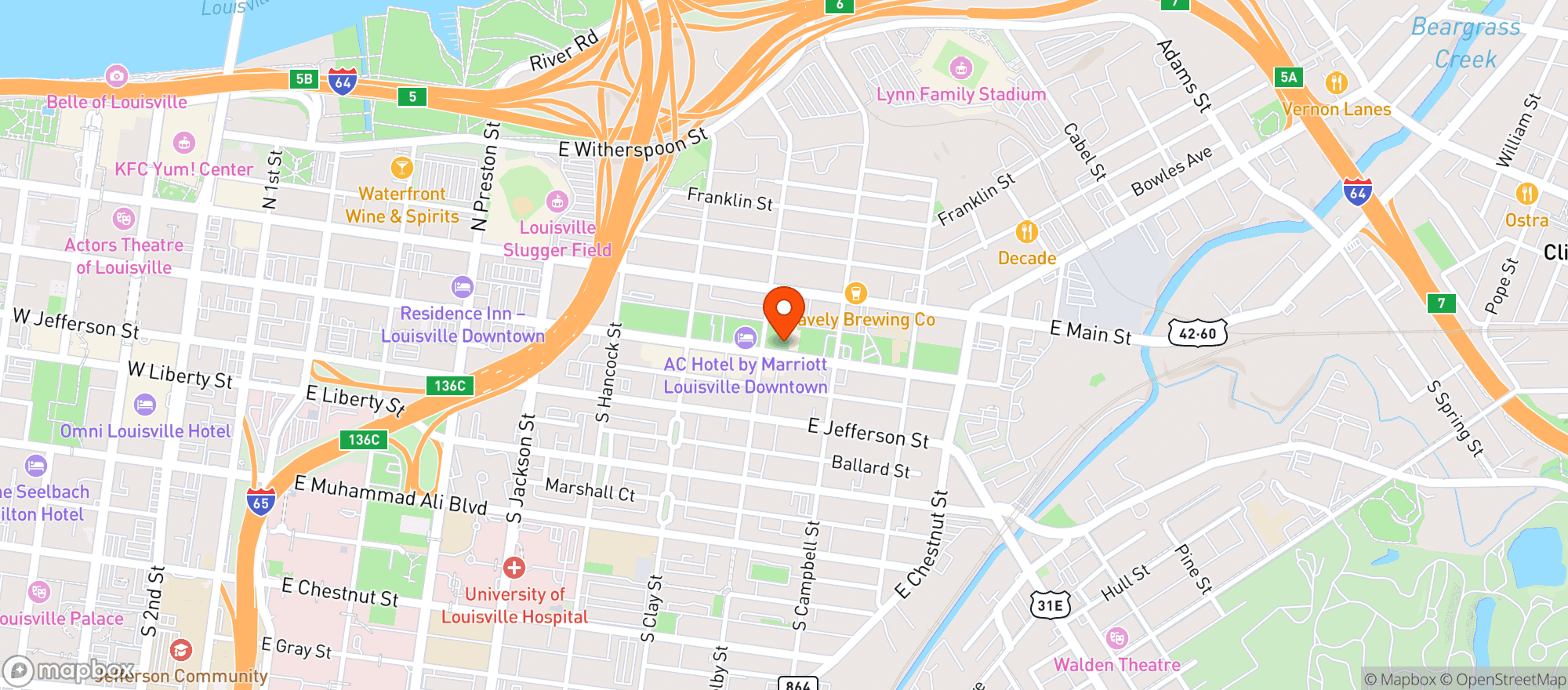 Map showing Mayan Cafe