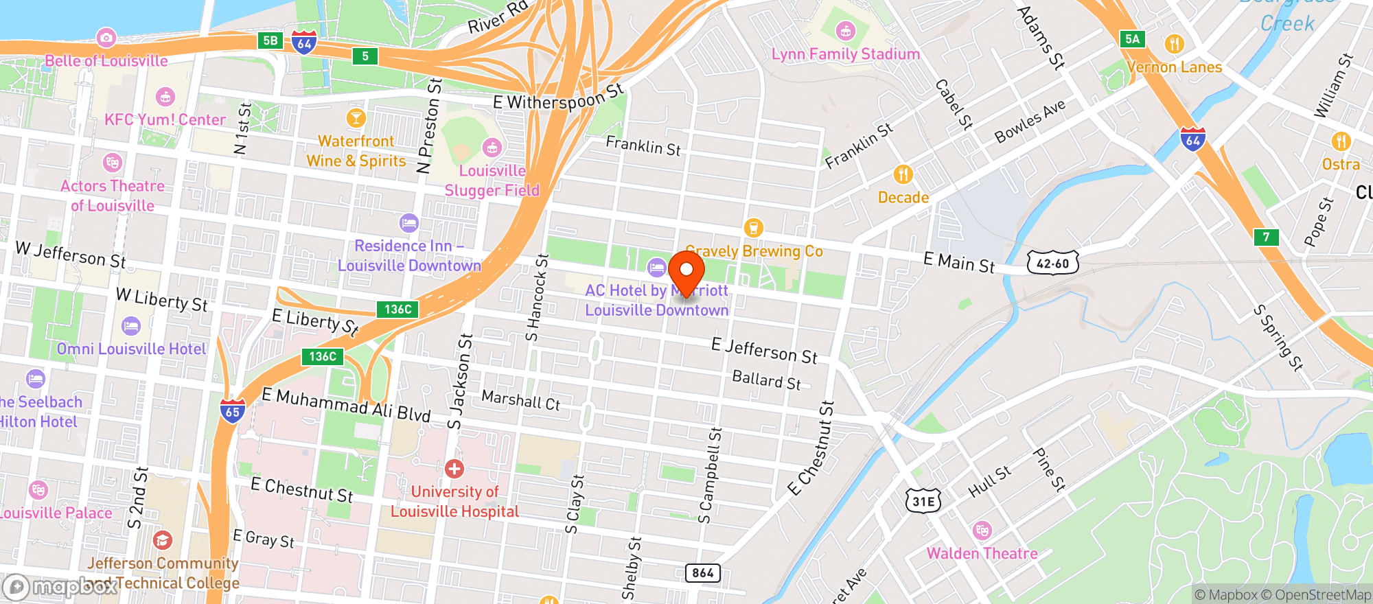 Map showing High Horse Bar