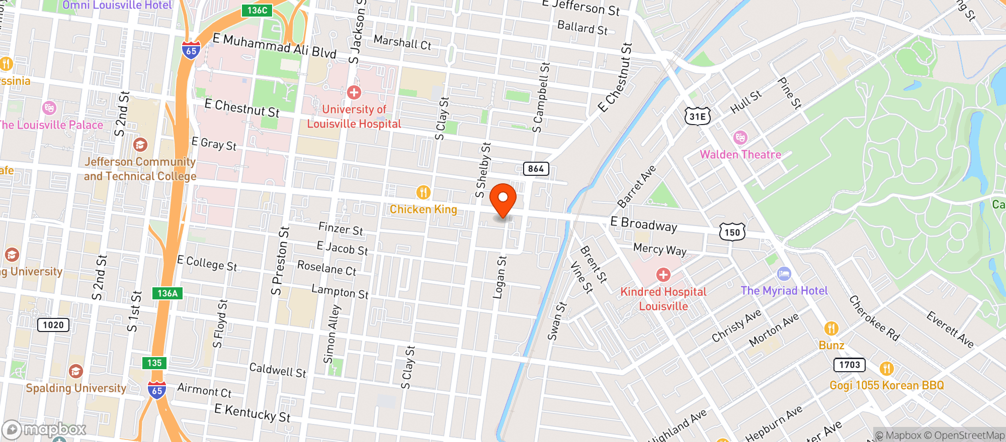 Map showing Locals Food Hub And Pizza Pub