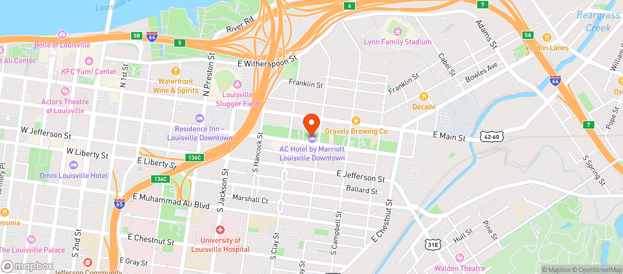 Map showing Ac Hotels By Marriott
