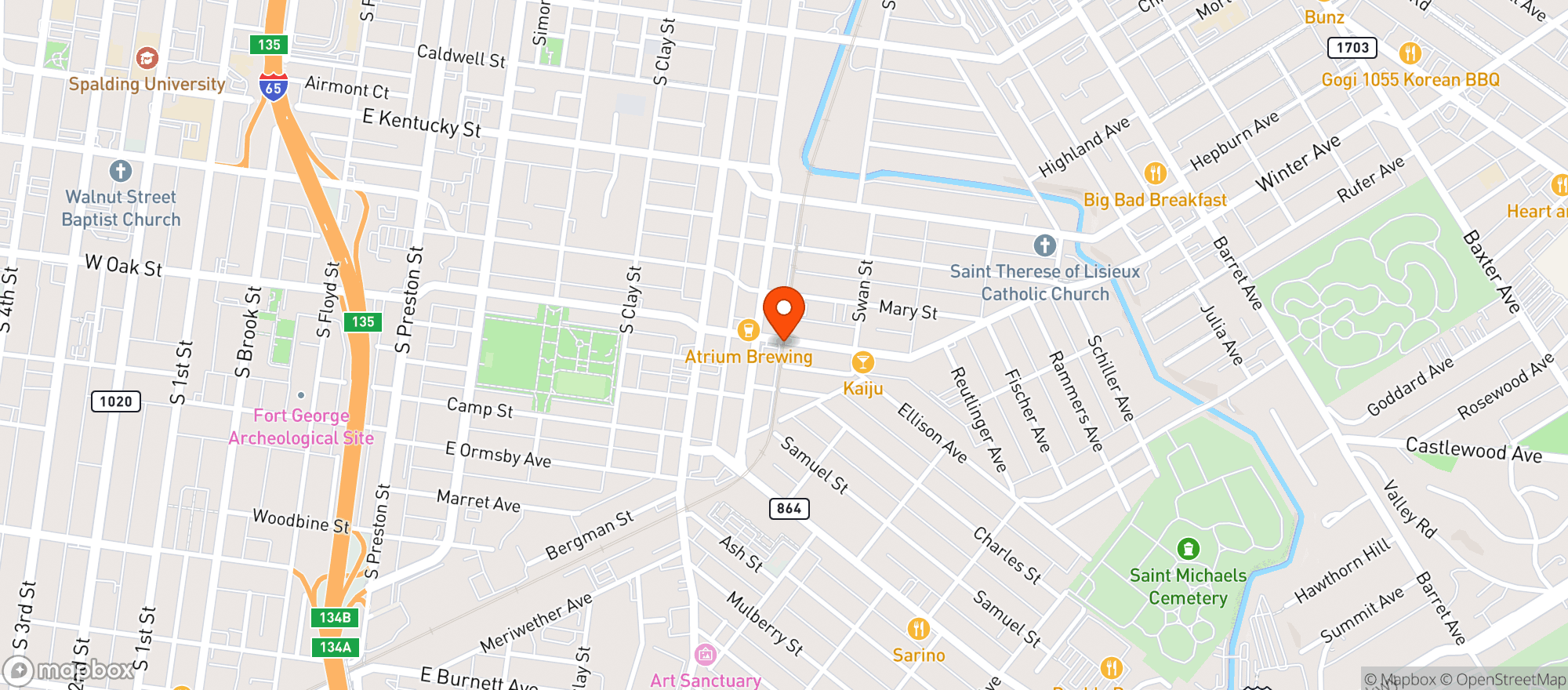 Map showing Jrs Liquors