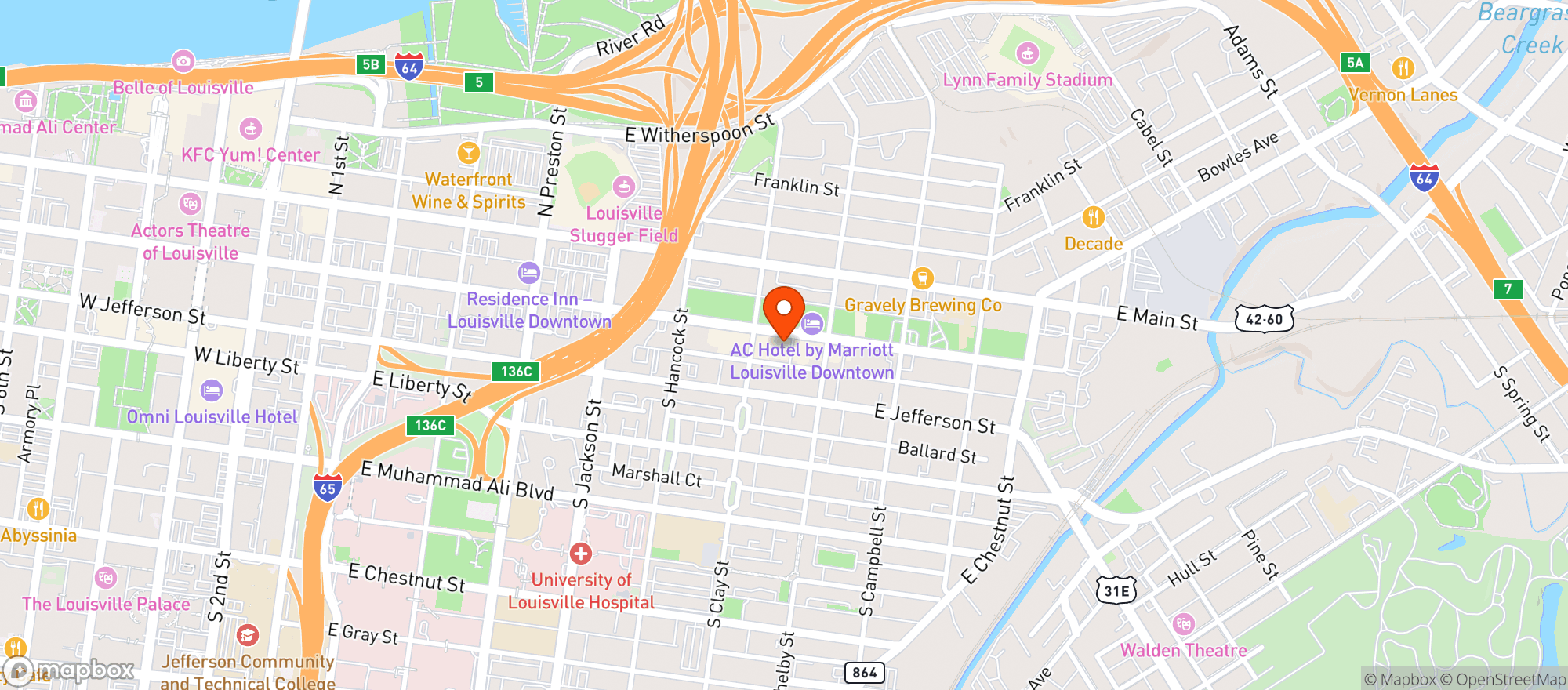 Map showing Evergreen Liquors - Nulu