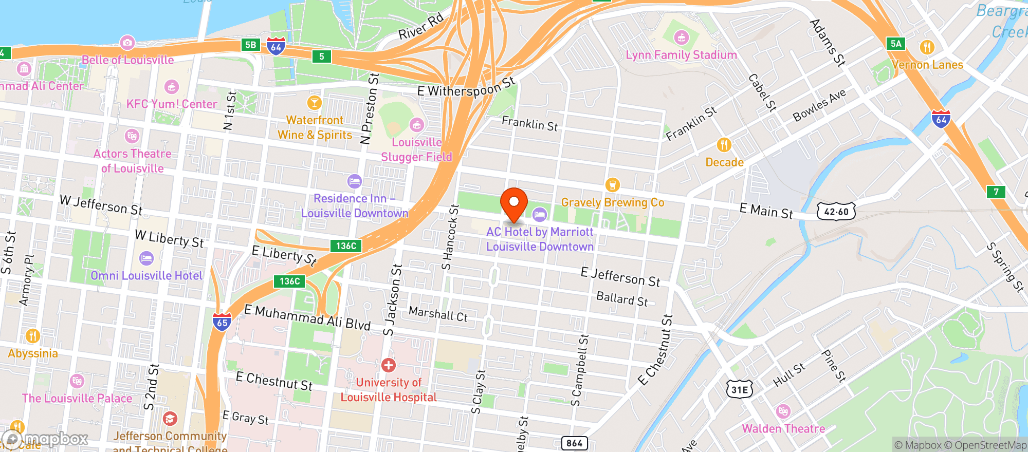 Map showing Corridor Bar