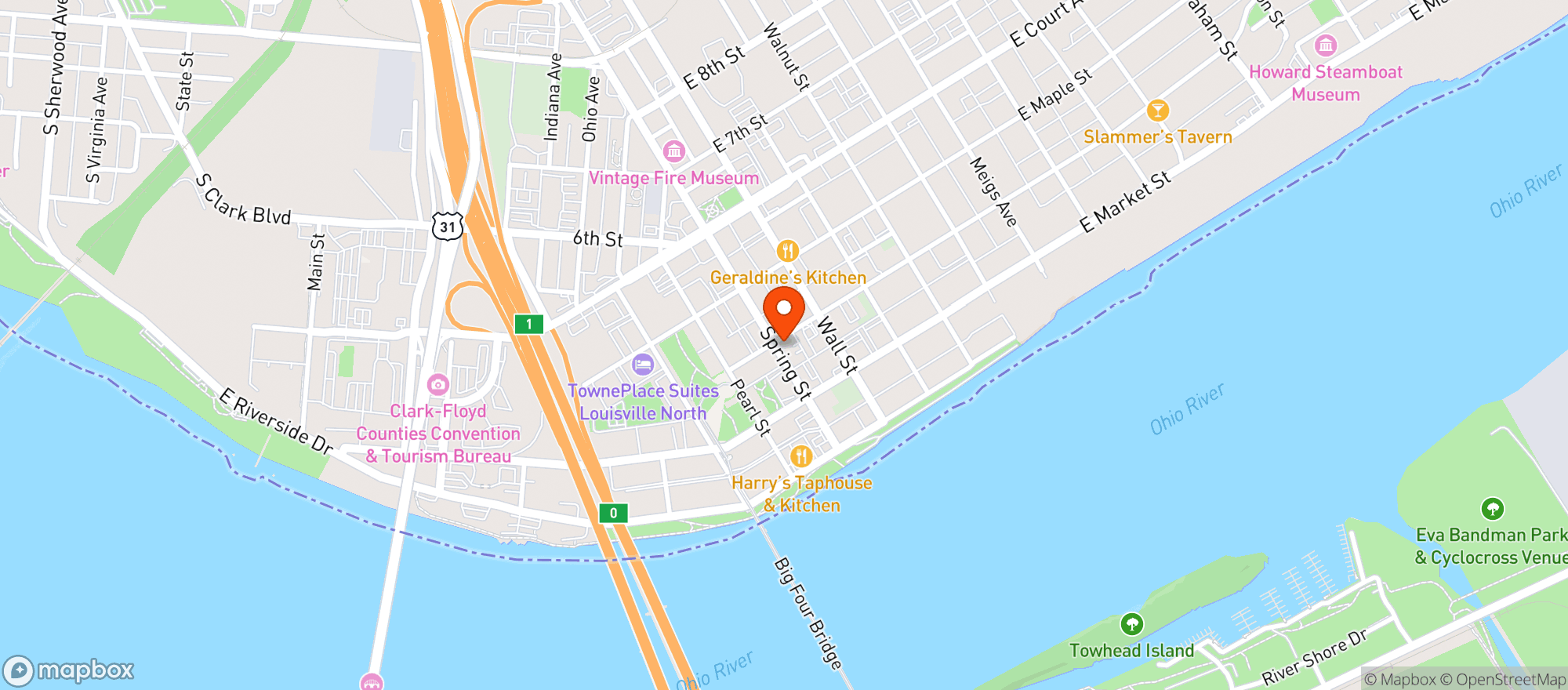Map showing Red Yeti Brewing Co
