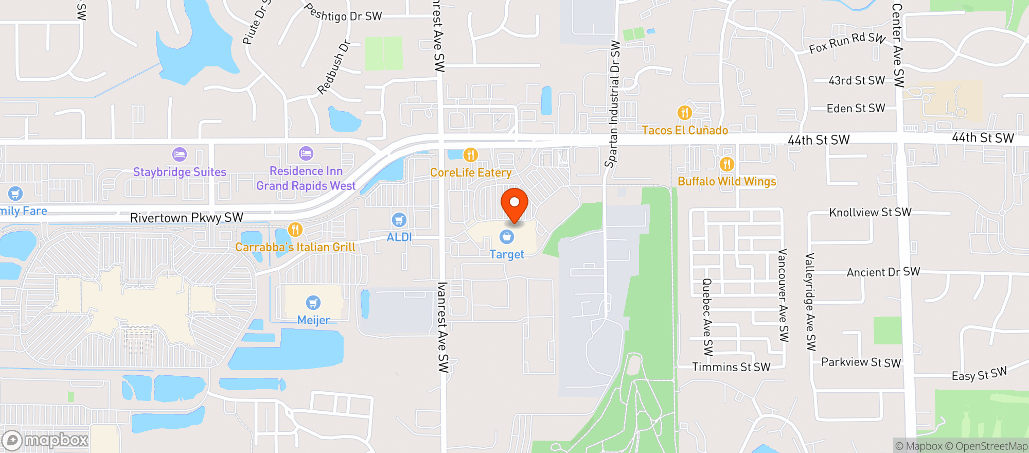 Map showing Target