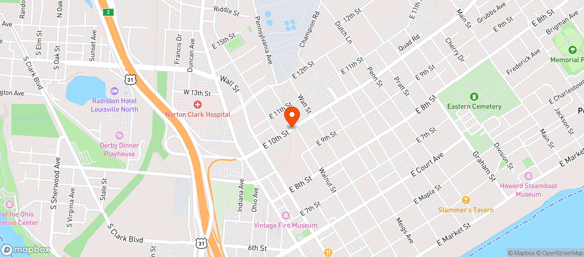 Map showing ALS CUT RATE LIQUORS