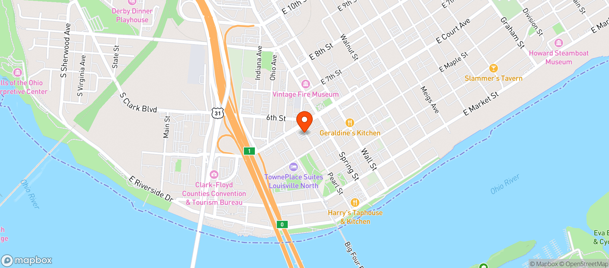 Map showing PEARL STREET TAPHOUSE