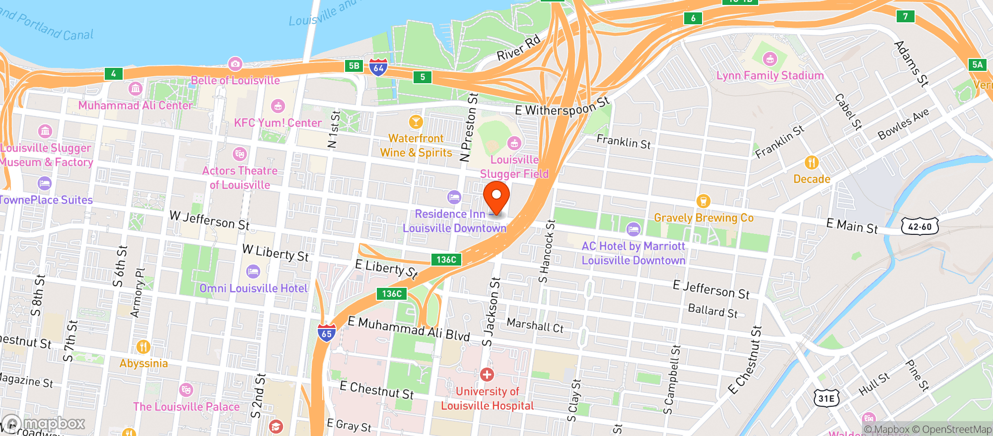 Map showing Los Aztecas Mexican Grill