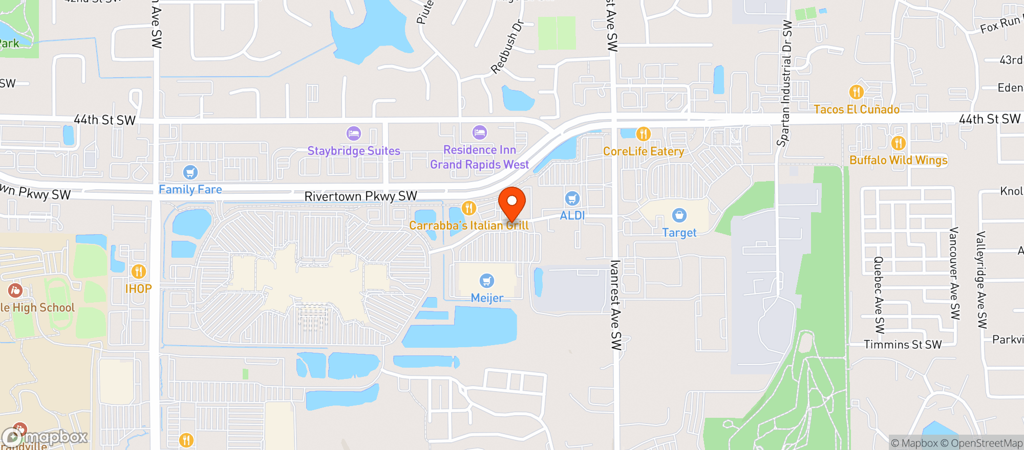 Map showing Meijer