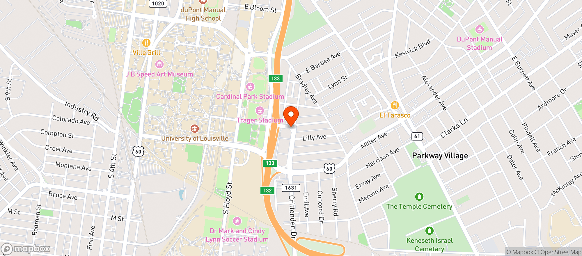 Map showing Stop N Go Smokes & Liquor