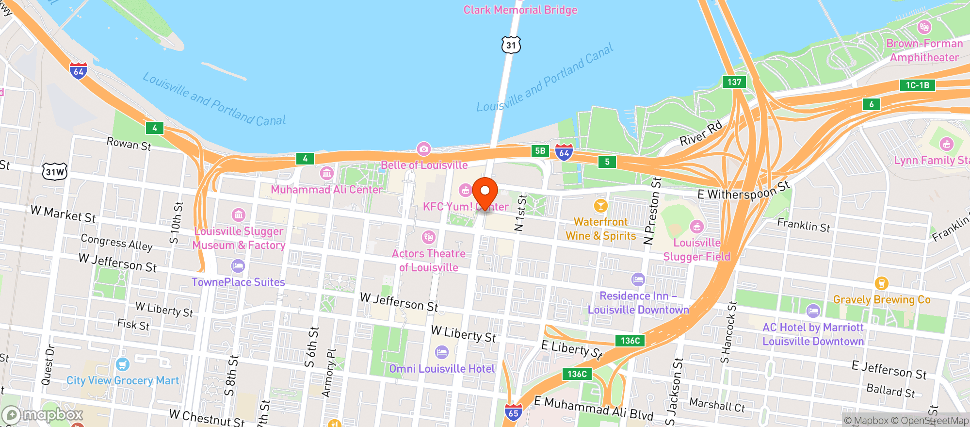 Map showing Sidebar Icehouse & Grill