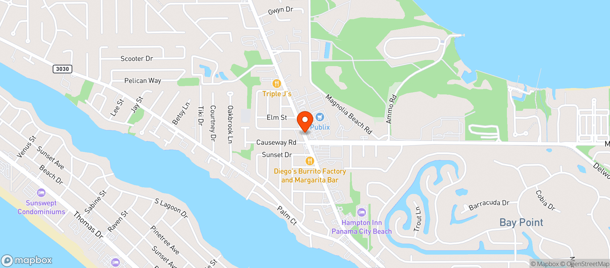 Map showing Publix Super Market