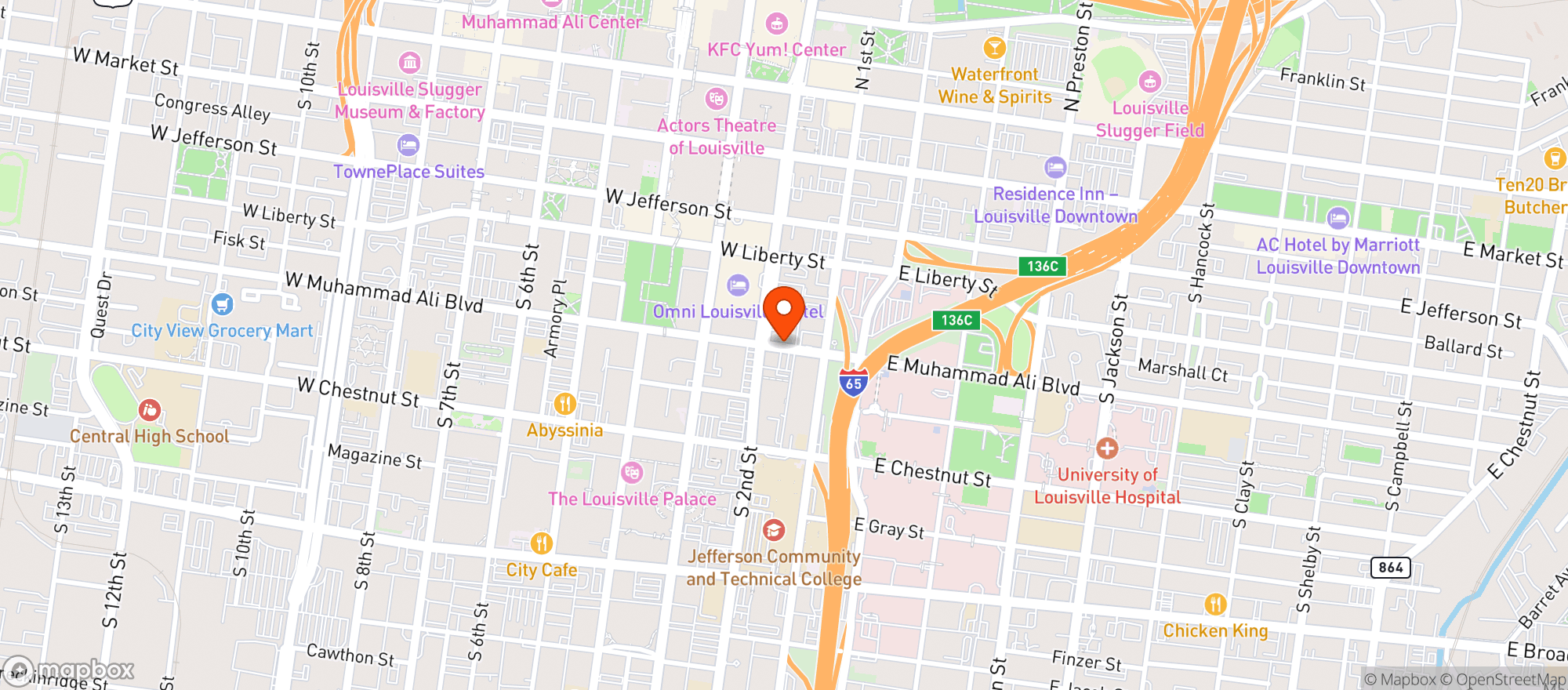Map showing Holiday Inn